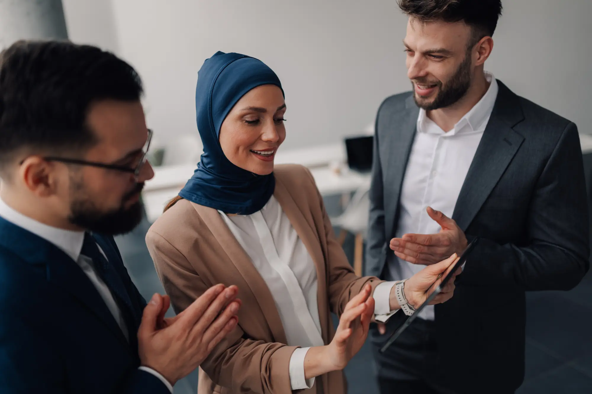 Business professional providing PRO services for government document processing.