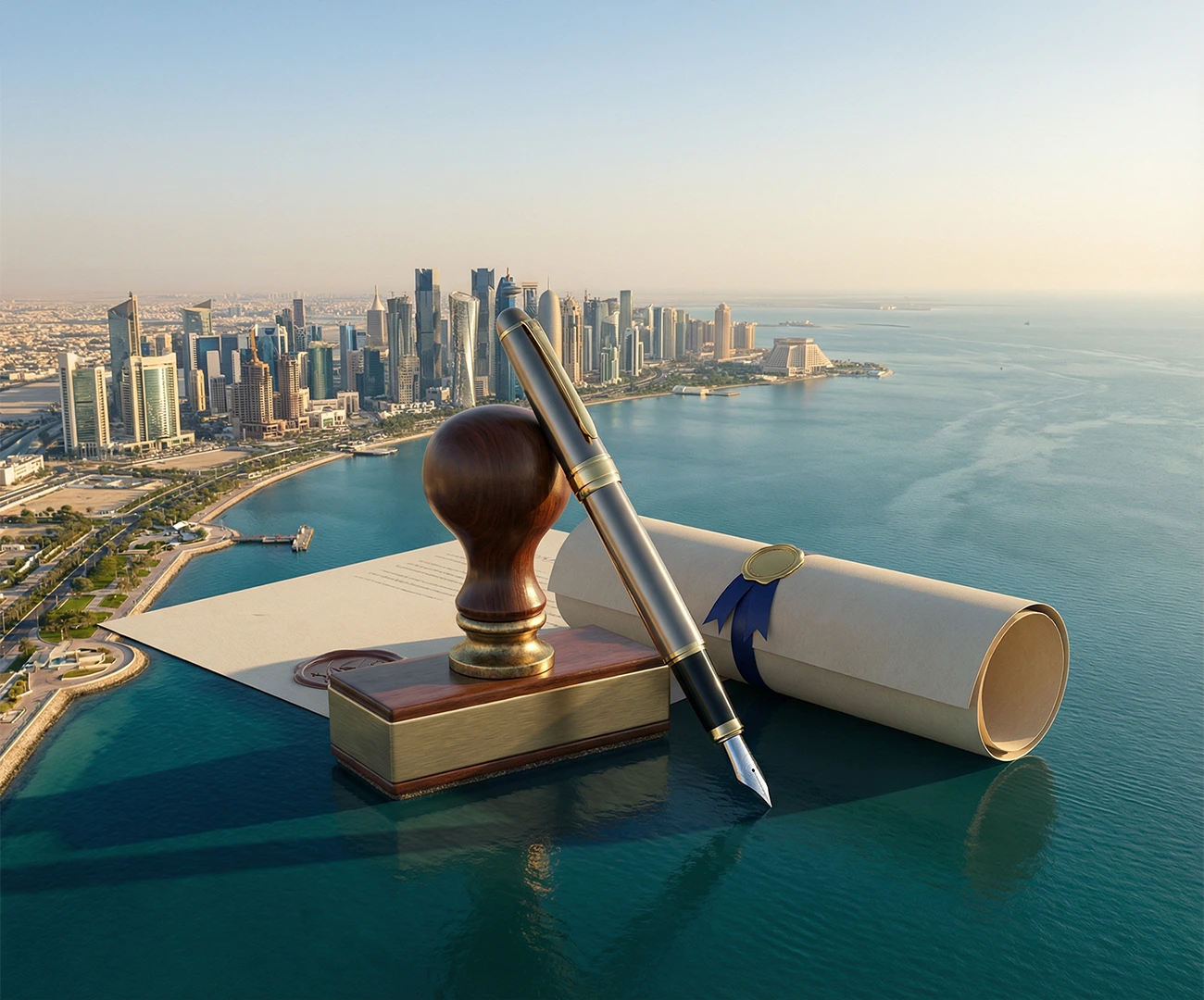 Address Gateway company formation in Qatar, business setup in Qatar, company registration certificate, certificate of incorporation, business registration in qatar.